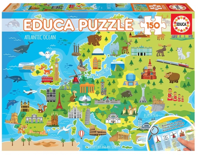 Educa puzzel Kaart van Europa 150 stukjes