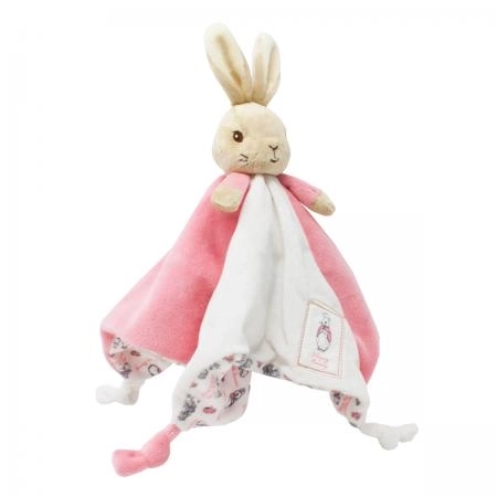 Regenboog Pluche Knuffeldoekje Konijn Flopsy roze