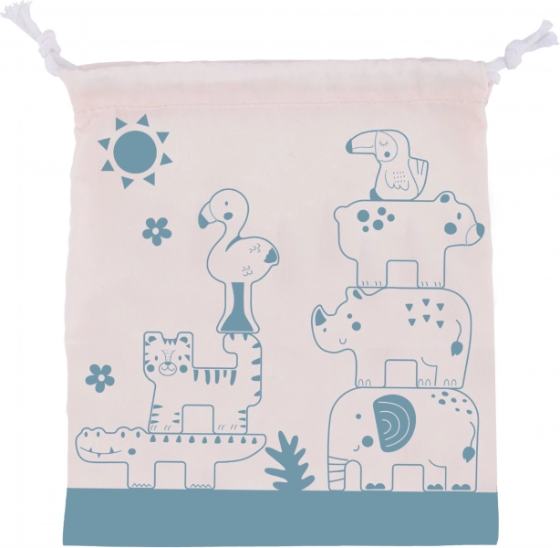 Houten blokken dieren Montessori 9 stuks van Tooky Toy