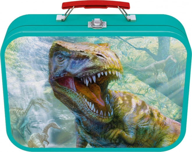SCHMIDT Puzzel Dinosauriërs 4-in-1 in metalen koffer (60,60,100,100 stukjes)