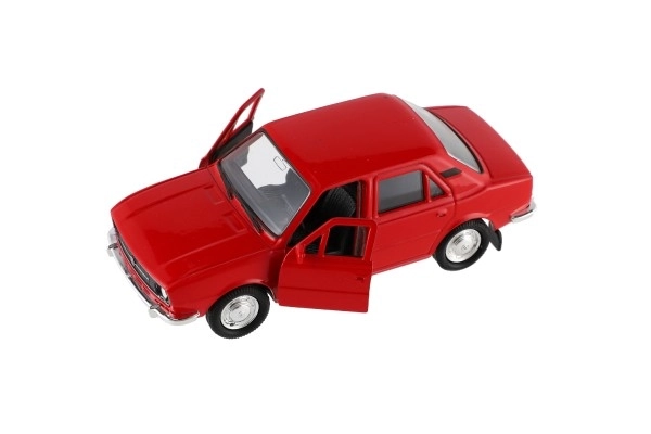 Auto Welly Škoda 105L metaal/plastic 11cm 1:34-39 vrije loop 4 kleuren in doos 15x7x7cm