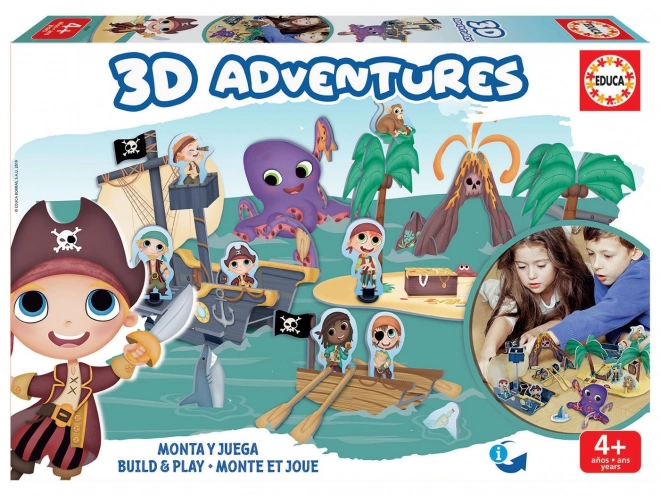 EDUCA 3D puzzel Pirateneiland 68 stukjes