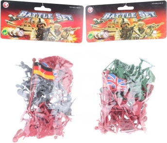 Plastic soldaatjes in zakje – twee gekleurde sets