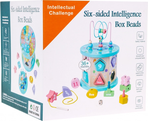 Houten multiblok educatief speelgoed 4-in-1 voor kinderen