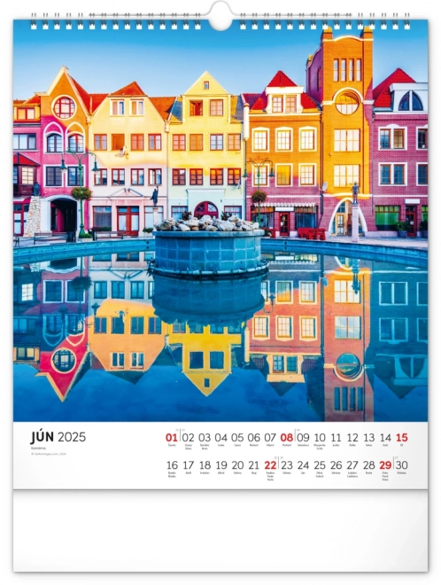 NOTIQUE Muurkalender Prachtig Slowakije 2025, 30 x 34 cm