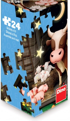 Puzzle Dino Dieren op de boerderij 24 stukjes
