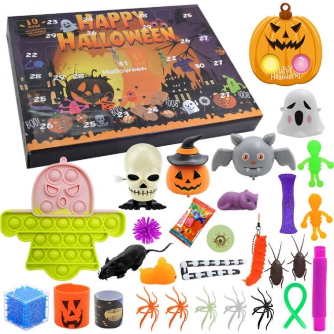 Kalender Halloweenspeelgoed Pop It Fidget Toys Pompoen Geest