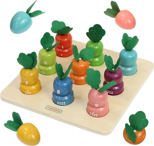 Houten educatief bord Groentenboerderij 1–9 MASTERKIDZ