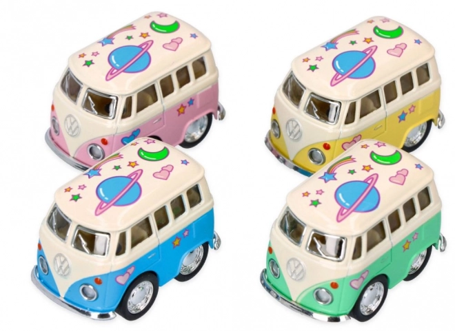 Metalen model Volkswagen mini busje 5cm