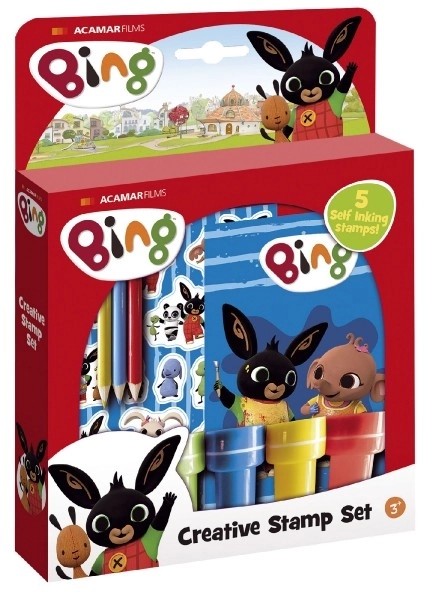Set stempels en stickers Bing Bunny in doos 18x25x3,5cm
