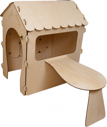 Huisje voor kinderen met bord en tafeltje LED 86 x 137 x 105 cm