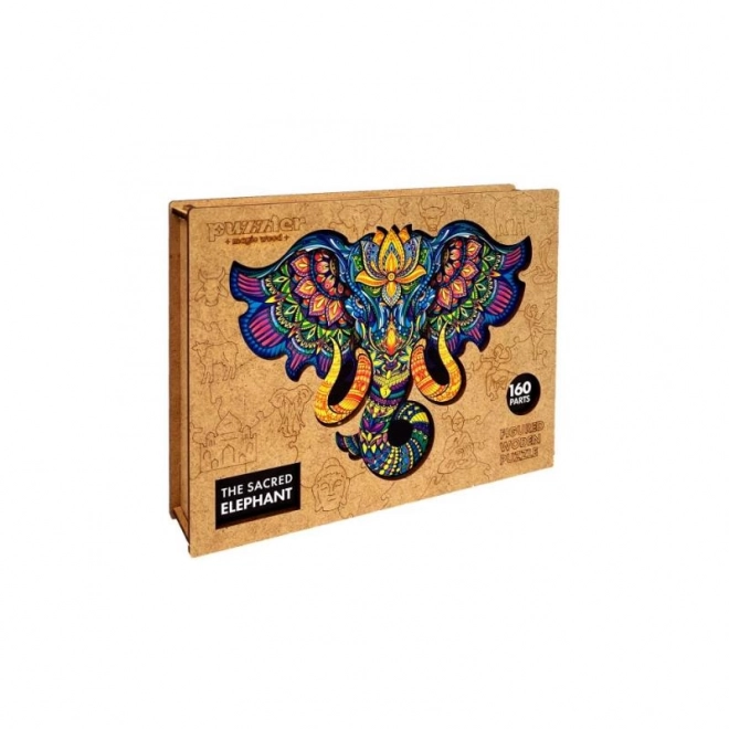 Magische houten gekleurde puzzel - Heilige Olifant