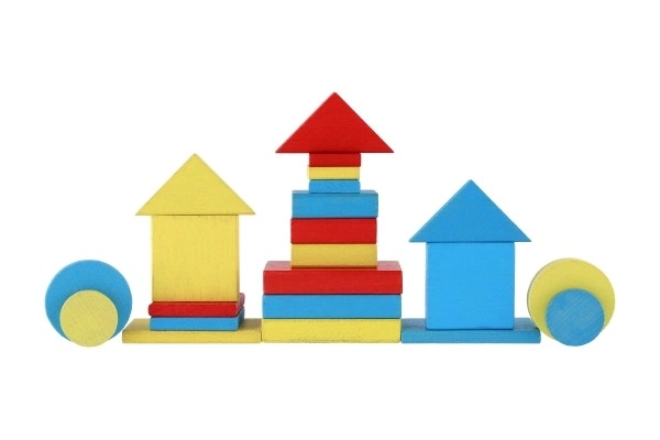 Houten logische blokken Dienes voor kinderen