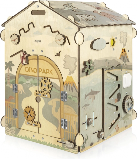 Educatief houten activiteitenhuis groot Dino park – Dino