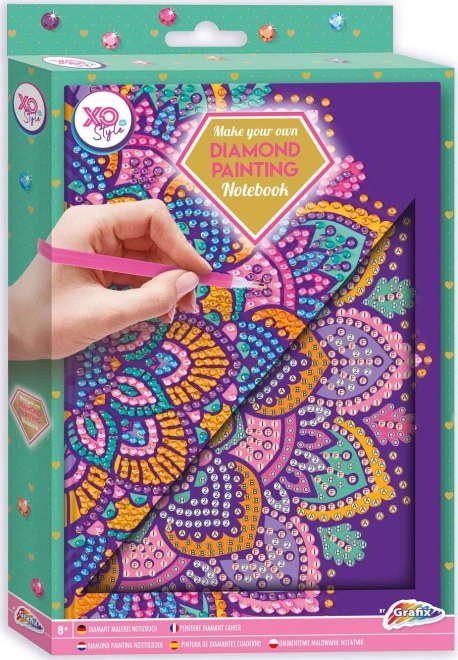 Blok A5 Paarse Mandala Diamantschilderen
