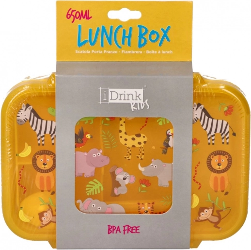 kinder snackbox safari 650 ml met lepel en vork