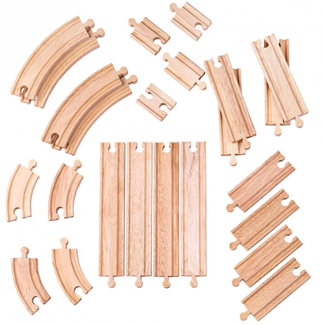 Bigjigs Rail Houten Spoorweg Set van 24 Delen