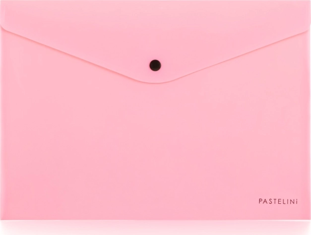 Documentenmap met drukknoop A4 PASTELINI roze