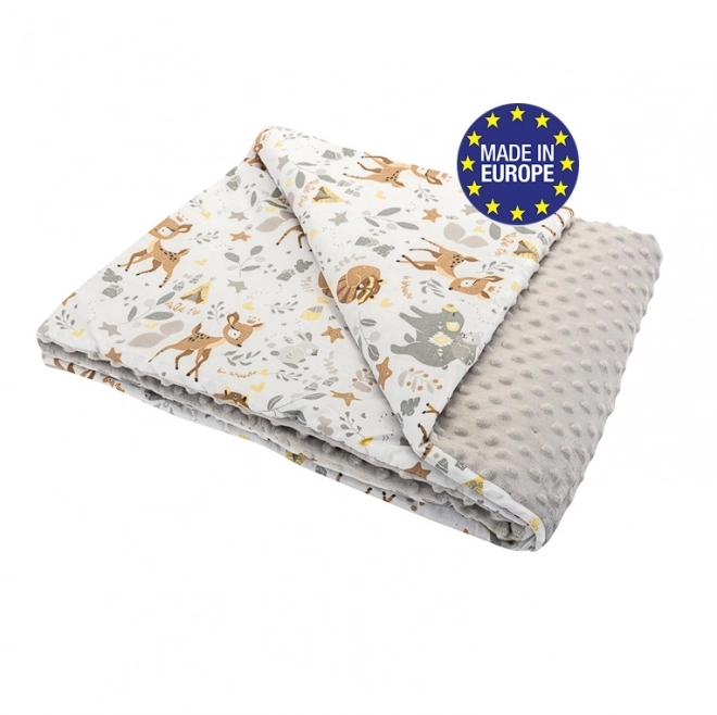Luxe kinderplaid Bomimi Bosdieren, beige