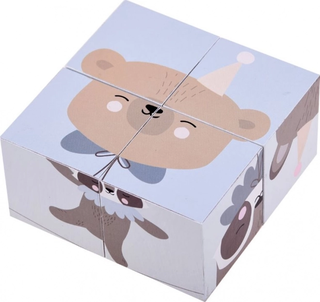 Houten puzzelblokjes met dieren