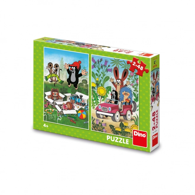Puzzel 2v1 Molletje is blij - 2 x 48 stukjes