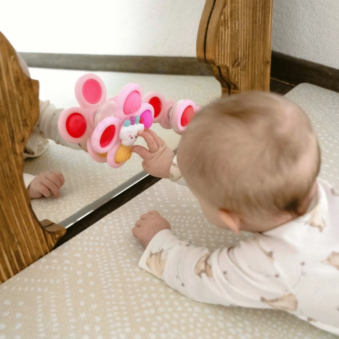 WOOPIE kinderkosmische spinner pop-it sensorisch speelgoed roze, set van 3 stuks