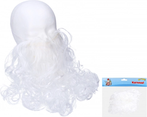 Witte kunstbaard voor kostuum van Sint-Maarten/Sinterklaas, tovenaar of opa