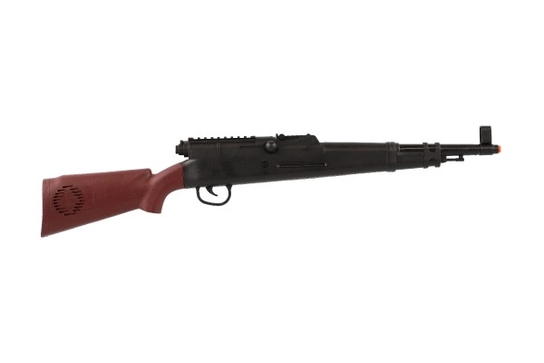 Klapperend plastic geweer/pistool 71 cm