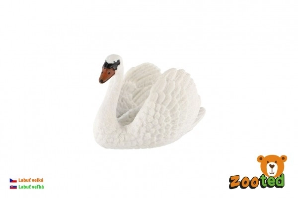 Grote zwaan zooted plastic 7cm in zak
