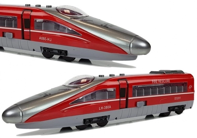 Pendolino Trein met Trekker Rood met Geluid en Lichten