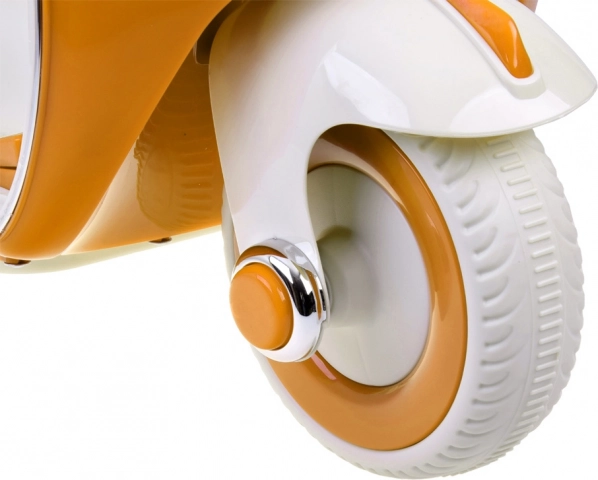 Klassieke elektrische kinderscooter oranje – Groen