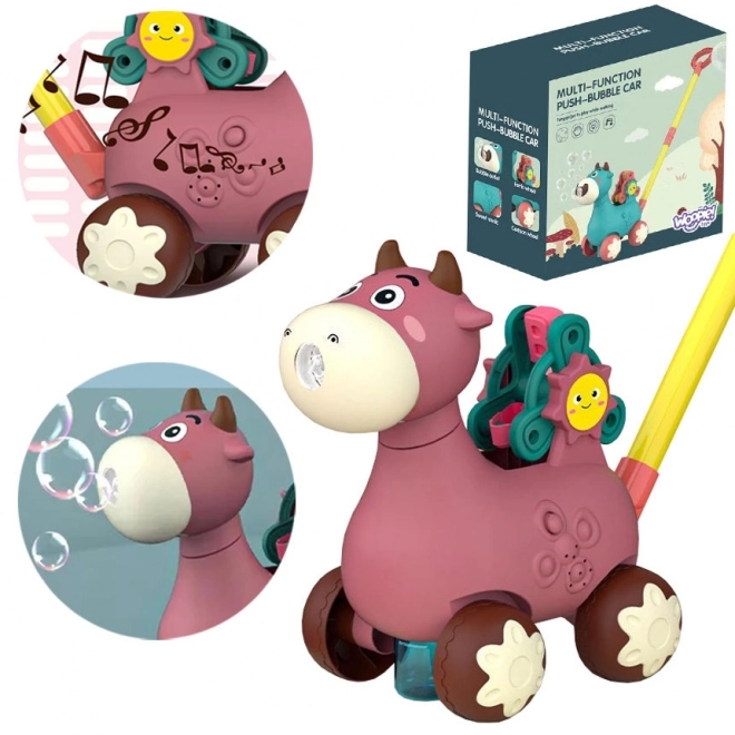 Woopie Koetje met bellen en geluid roze