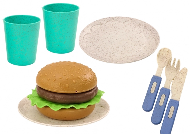 Kinder eetset met borden, mokken en kannetje