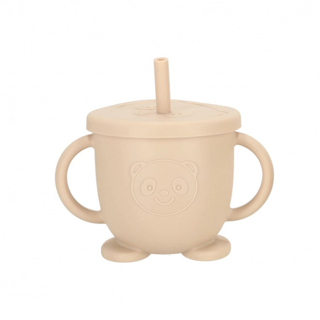 Siliconen babyset uil, 8 stuks, beige