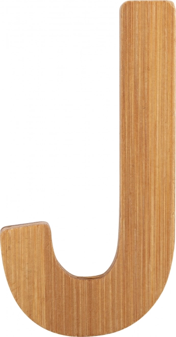 Small Foot bamboe letter j