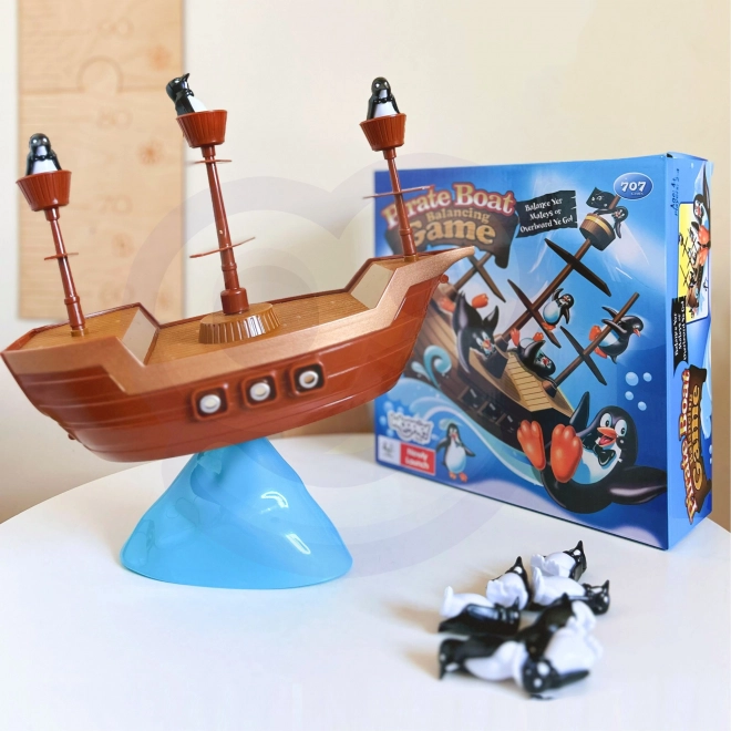 Woopie piratenschip van pinguïns