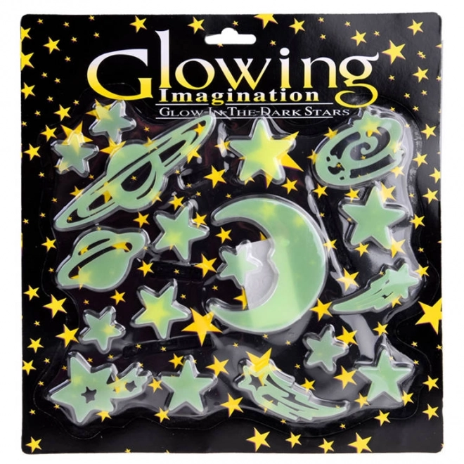 Lichtgevende fluorescerende stickervel sterren
