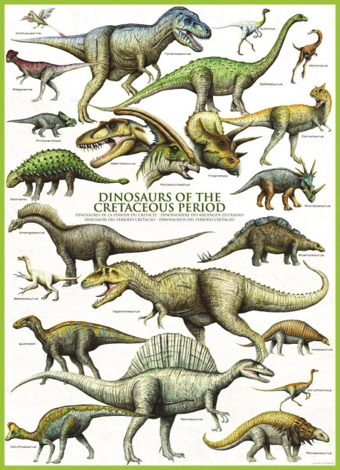 Puzzel Wereld van Dinosaurussen: Krijt 1000 stukjes
