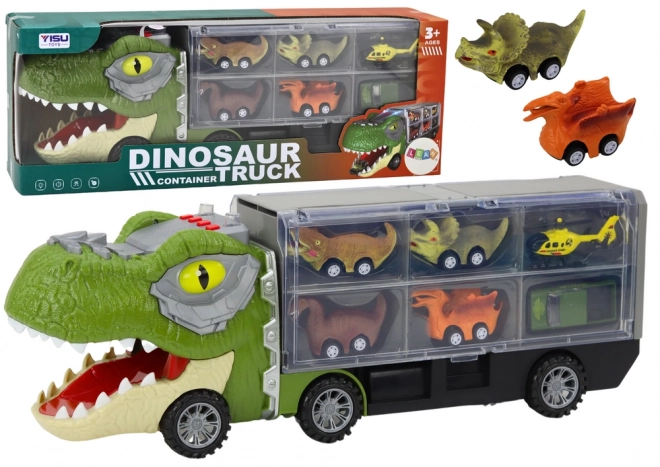 Dinosaurus Transport Truck 6st Lichten Geluiden Groen
