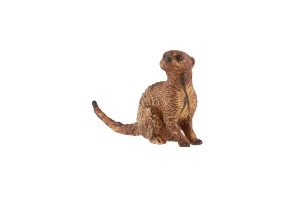 Suricata gekleurd plastic 6cm lichtbruin in zakje