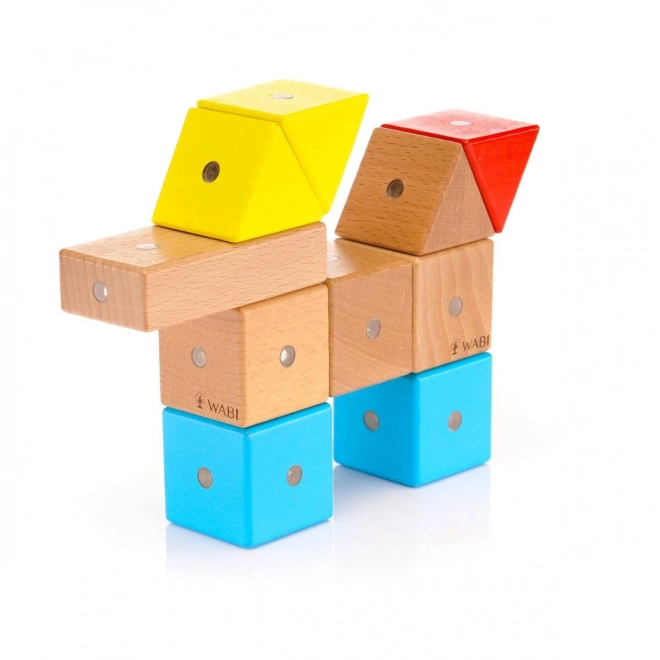 Houten magnetische blokken WABI 40 stuks