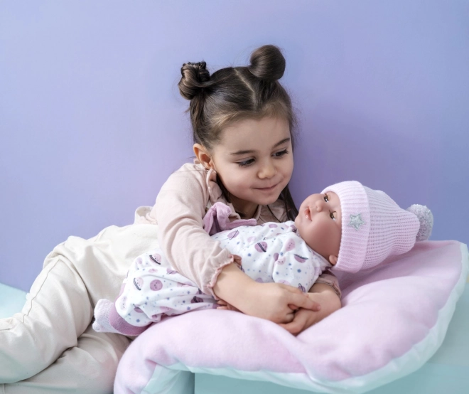 Knipperende realistische babypop Llorens met geluiden 42 cm