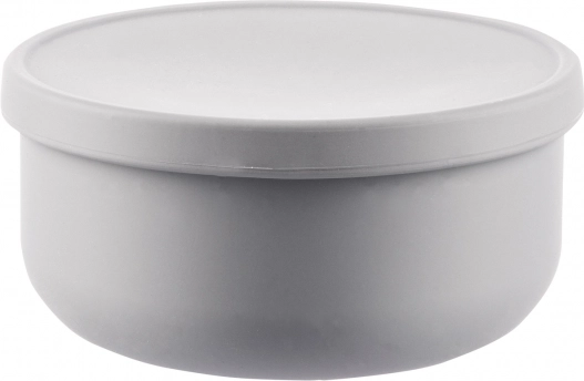 Siliconen kom met deksel, Dove Grey