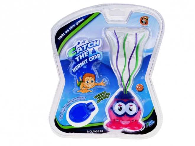 Leuke lichtgevende krab voor duikles