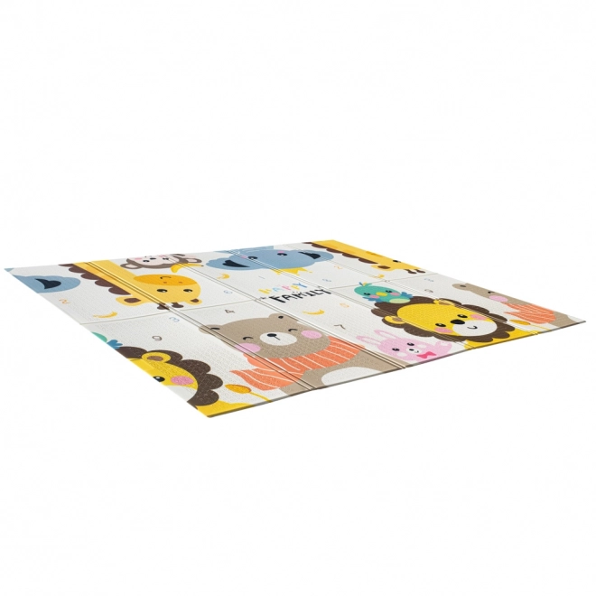 Educatieve opvouwbare dubbelzijdige schuimmat 179x198 dieren/straten