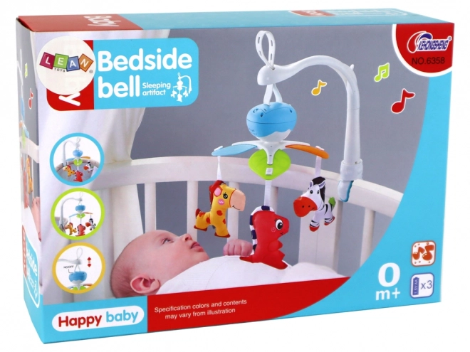 Carrousel met melodieën en drie dieren voor kinderen