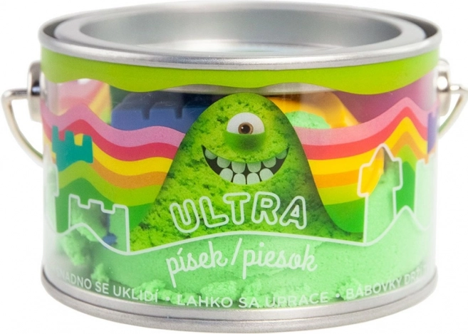 ultra zand 200 g – groene kinetische zand met vormpjes