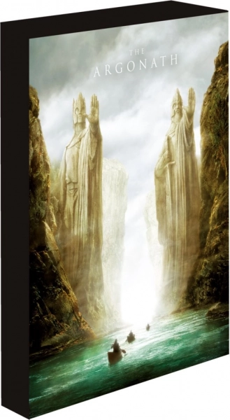 Lichtgevend LED-schilderij In de ban van de ring Argonath 30 × 40 cm