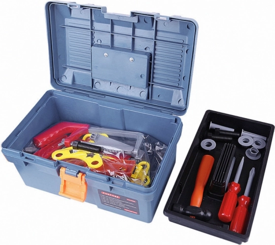 Gereedschapsset voor doe-het-zelvers met boormachine en accessoires