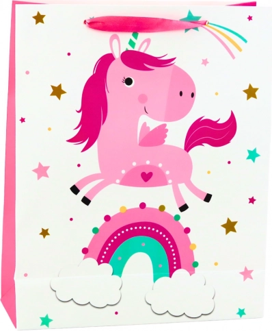 Cadeautas voor kinderen eenhoorn regenboog roze